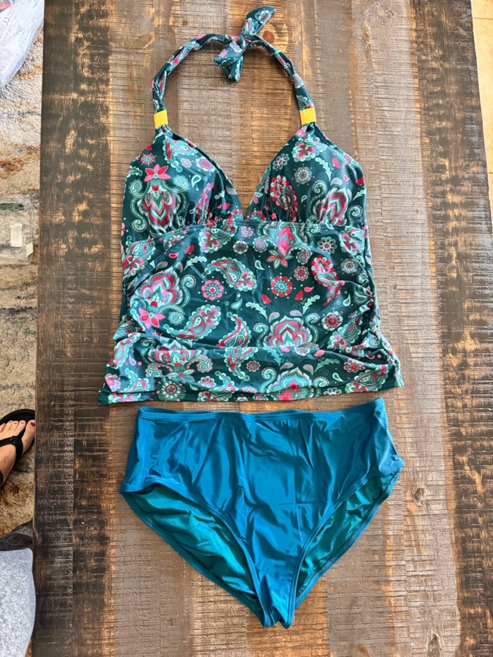 NWT B2prity Halter Tankini Swimsuit Tummy Control Two Piece Bathing Suit Size 2X